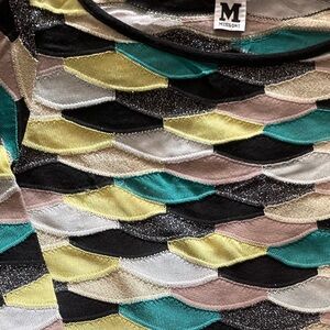 EUC Missoni Knit Boat Neck Sweater with Scallop Edged Sleeve and Hem, Size 6